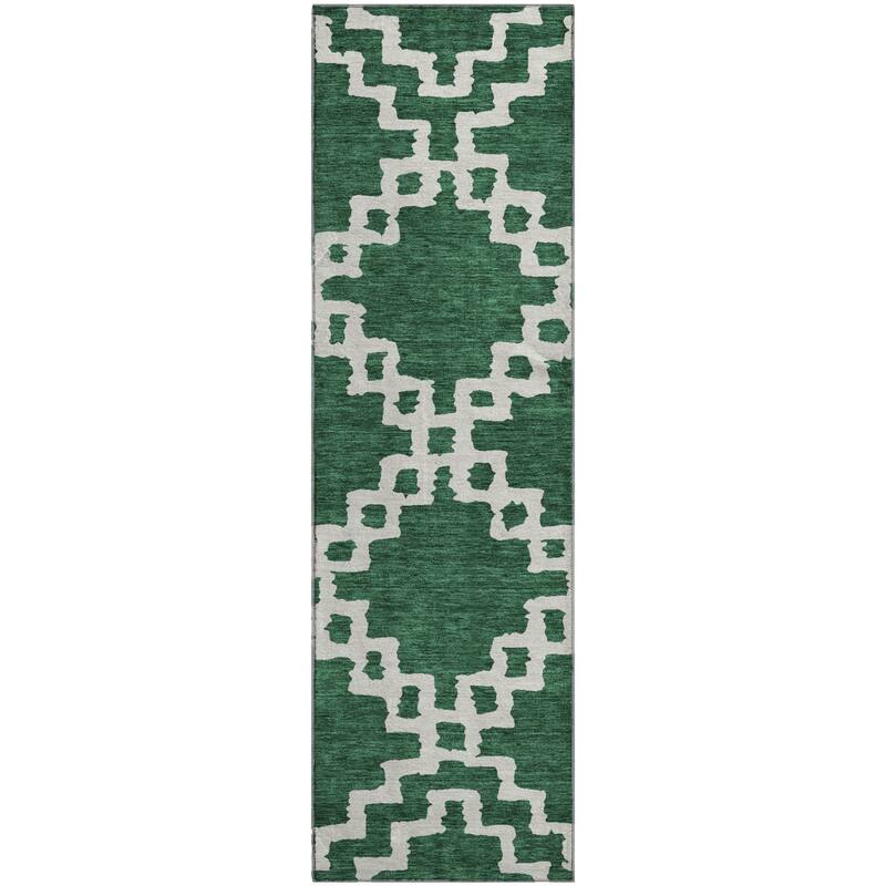Premium Washable Super Soft Geo Trellis Mayfield Rug