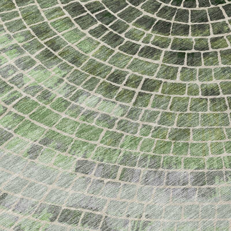 Machine Washable Indoor/ Outdoor Mosaic Rome Chantille Rug