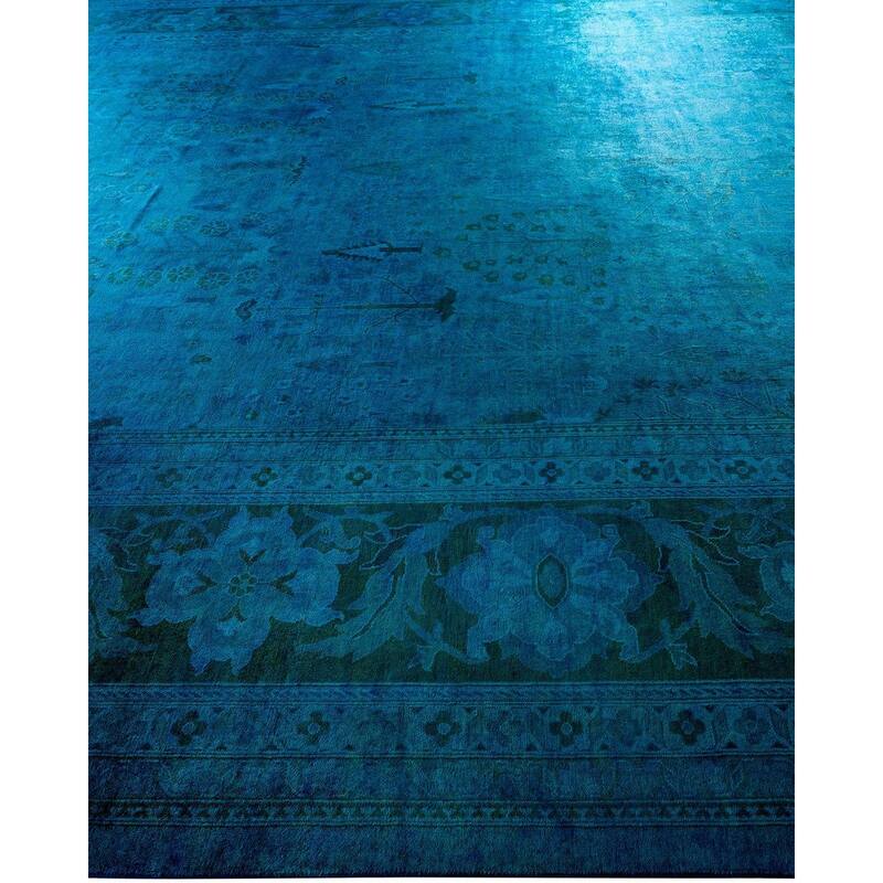 Vibrance One-of-a-Kind Hand-Knotted Area Rug - Blue, 12' 3" x 17' 10" - 12' 3" x 17' 10"