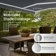 preview thumbnail 11 of 9, ALEKO Caribbean Motorized Patio Awning - White Frame - Charcoal Gray - 13 x 10 Feet