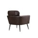 preview thumbnail 6 of 7, 29.5"W Bronzing Suede Upholstered Armchair with Throw Pillow, Soft Cushion and Black Metal Leg for Living Room, Bedroom