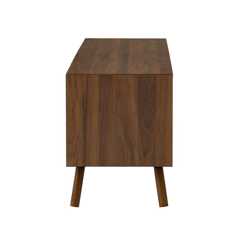 Modern 70" TV Stand for TVs up to 80", Entertainment Center Media Console Table with Solid Wood Legs