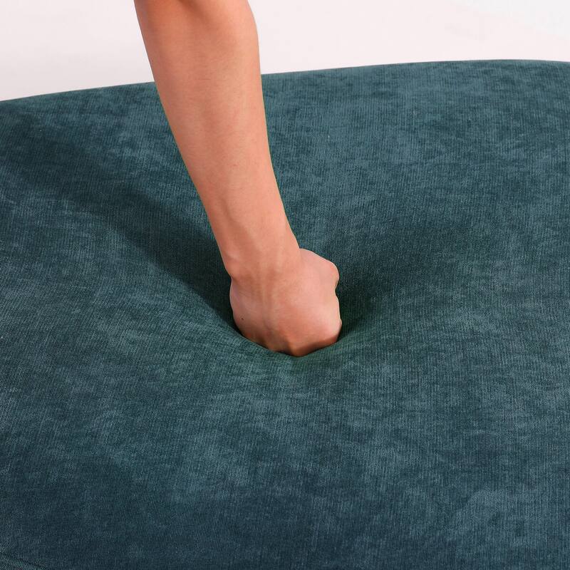 26" Footstools and Ottomans, Modern Fabric Pouf Ottoman