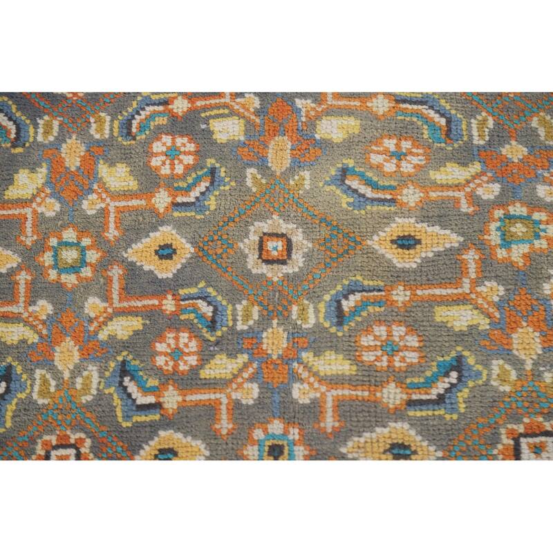 Hand Knotted Oriental 100% Wool Carpet Traditional Medallion Multi-Colored Mahal Area Rug - 12' 0'' X 7' 10''