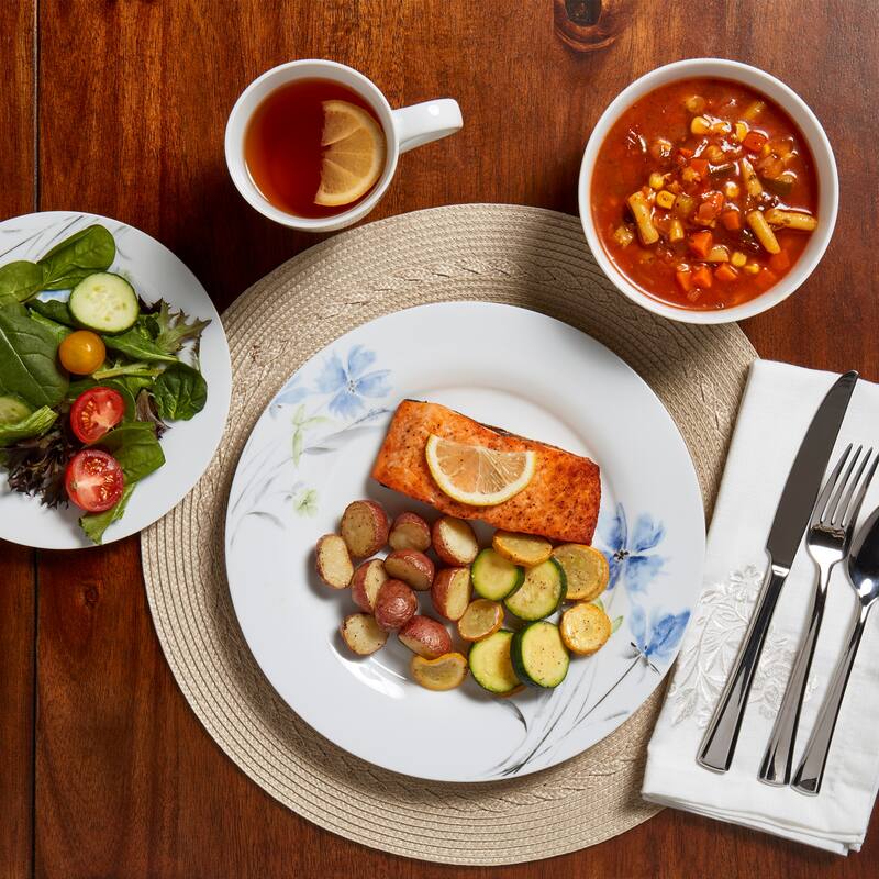STP Goods 16 Pc Cornflowers Ceramic Dinnerware Set