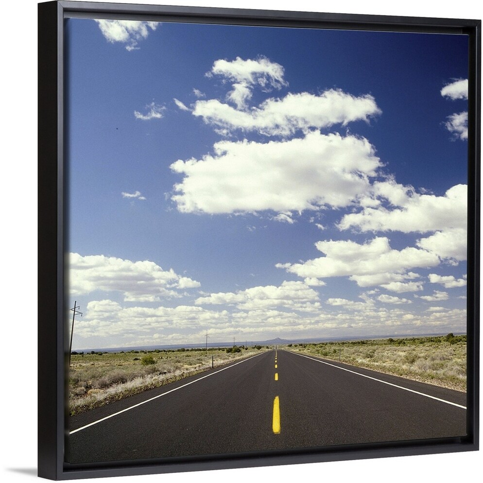 Shop Nevada Highway Usa Black Float Frame Canvas Art Overstock 31195349