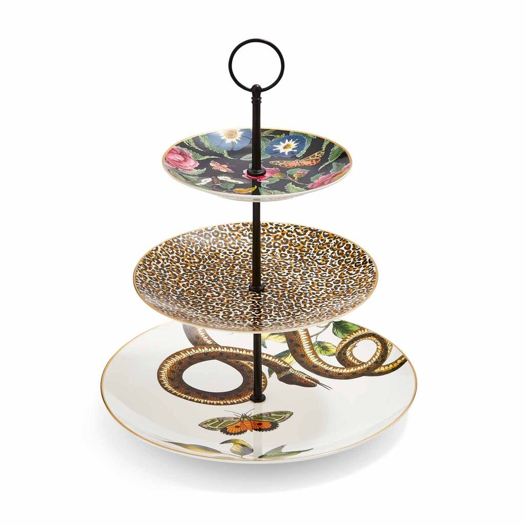 Spode Creatures of Curiosity 3 Tier Cake Stand - 11" x 1.75"