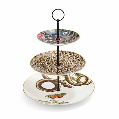 Spode Creatures of Curiosity 3 Tier Cake Stand - 11" x 1.75"