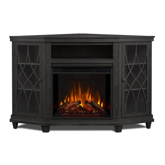Lynette 56.26" Media Electric Fireplace Gray by Real Flame