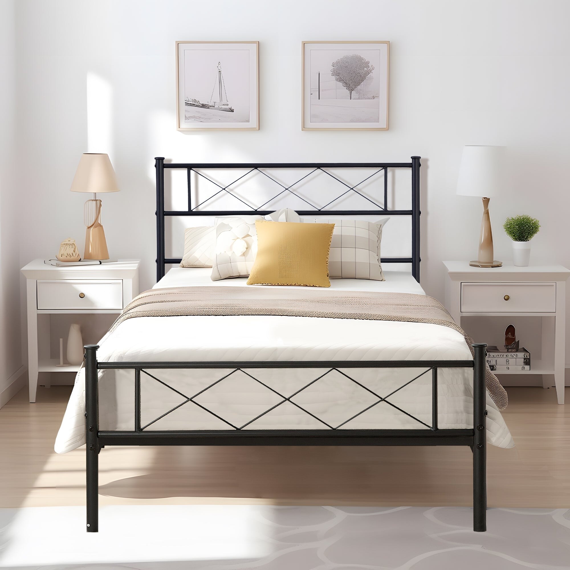 Javlergo-Twin-Size-Metal-Bed-