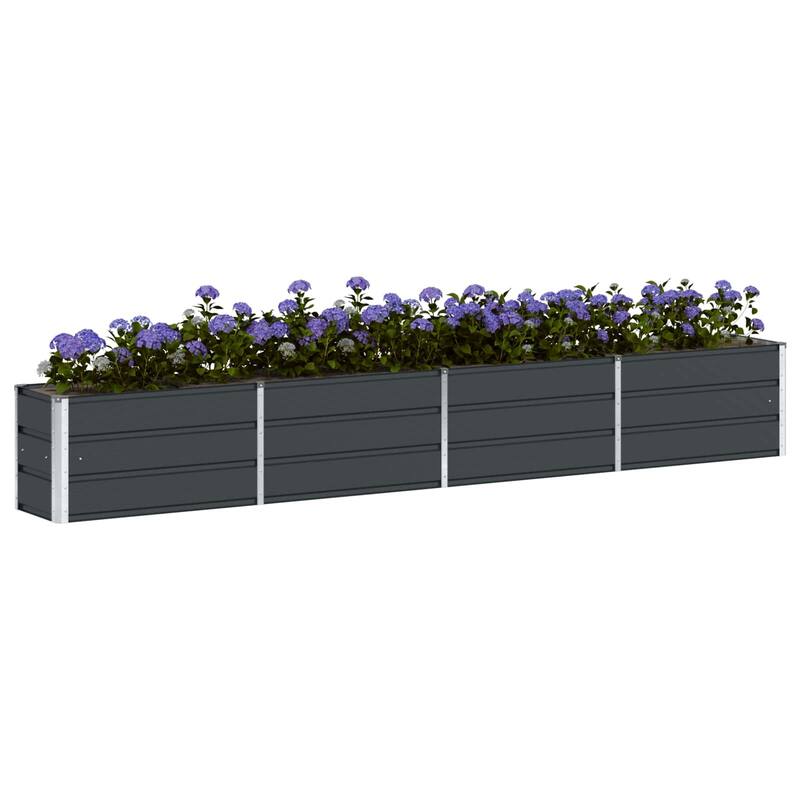 vidaXL Planter in Steel - 39.37 x 15.75 x 17.72"