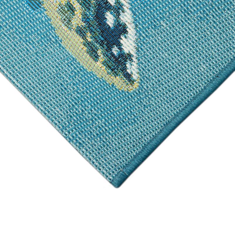 Liora Manne Esencia Santa Seaturtle Indoor/Outdoor Mat