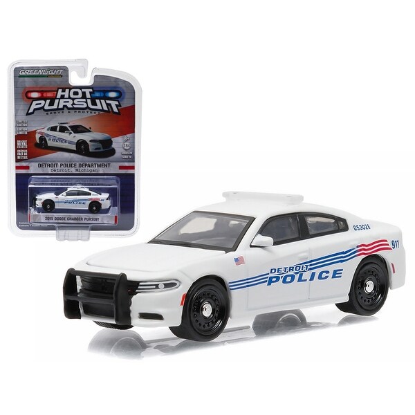 Shop 2015 Dodge Charger Pursuit Detroit Police Car 1 64 Diecast Model Car By Greenlight Overstock 15626214