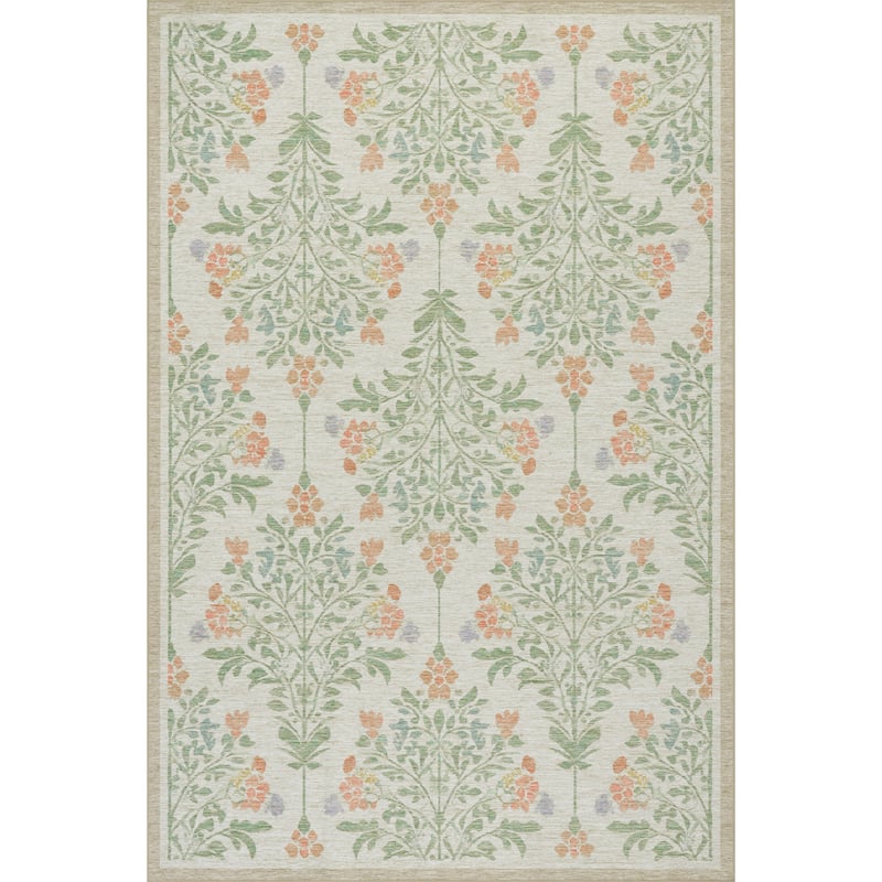 Nuloom Loreva Floral Transitional Washable Area Rug