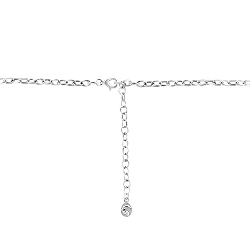 EFFY 14k White Gold Lab Grown Diamond Round Pendant Necklace