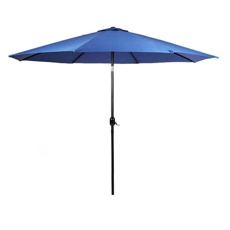 9-Foot Outdoor Patio Market Umbrella with Push Button Tilt and Crank