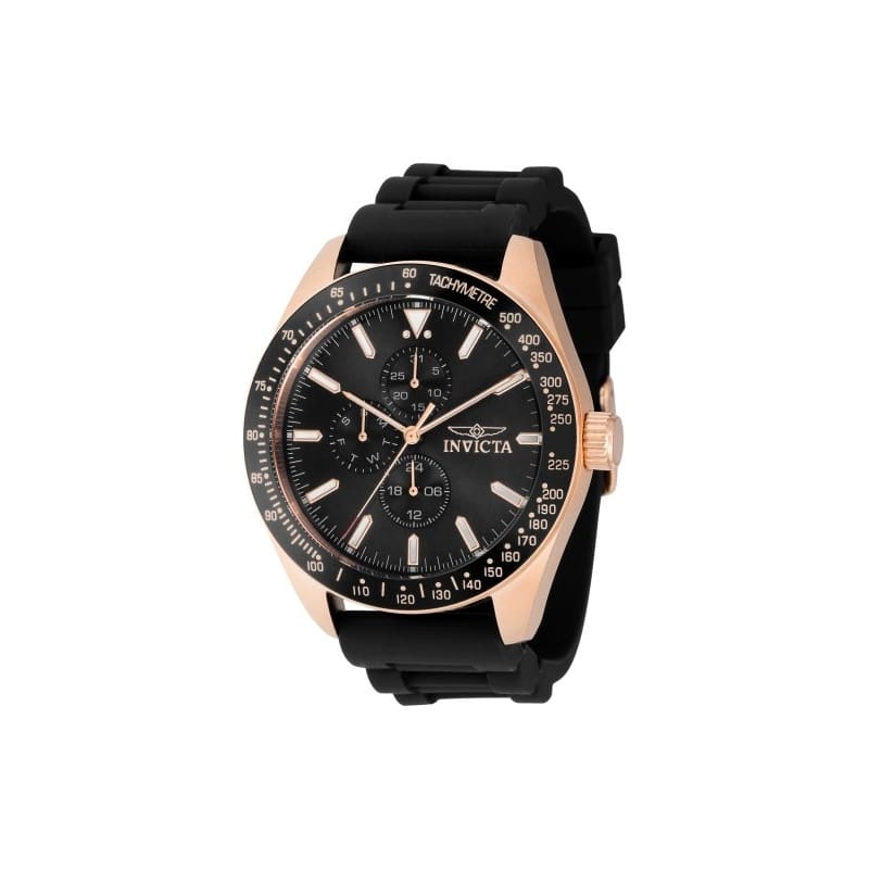 Invicta Men's 38407 Aviator Quartz VH67 Black Dial Watch