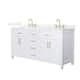 Option White / White Quartz Top / Brushed Gold Hardware