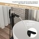 preview thumbnail 14 of 16, Freestanding Bathtub Faucet Waterfall Tub Filler Brushed Nickel Floor Mount Brass Bathroom Faucets with Hand Shower
