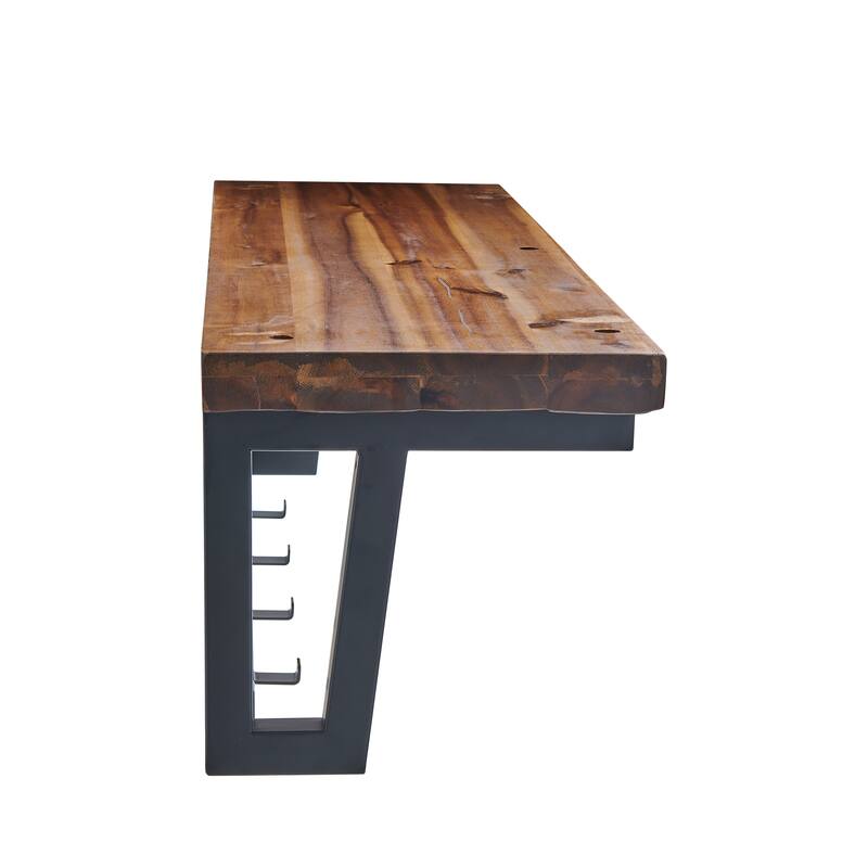 Carbon Loft Ciaravino 40-inch Rustic Wood Coat Hook and Bench Set