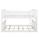 preview thumbnail 13 of 21, Full Over Full Bunk Bed with Guardrails - Sturdy Pine Wood Design