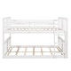 preview thumbnail 3 of 9, Full Over Full Bunk Bed with Ladder and Guardrails, Solid Pine Wood Construction
