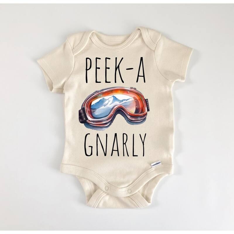 Snowboarding Snowboard - Baby Boy Girl Clothes Infant Bodysuit Funny Cute Newborn - Blue - 0-3M