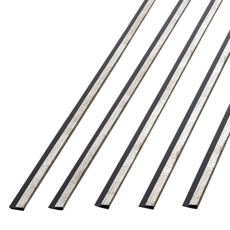FASÄDE 47 in. Decorative Vinyl J Trim in VIntage Metal (5 Pack) - 5 Pack