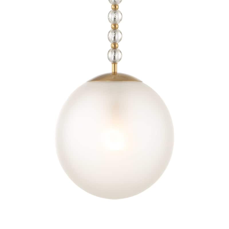Uttermost Ripple 1 Light Frost Glass Pendant - 11.625"W x 11.625"D x 30"H