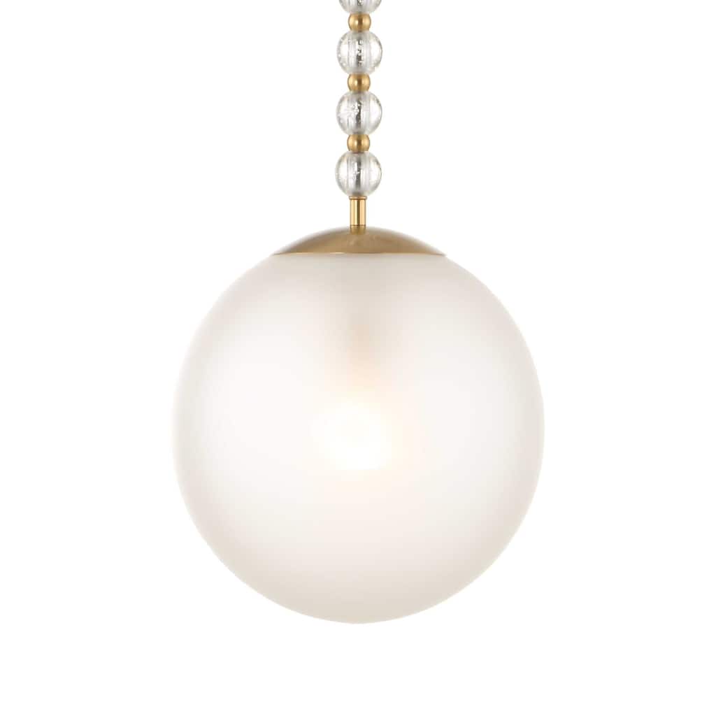 Uttermost Ripple 1 Light Frost Glass Pendant - 11.625"W x 11.625"D x 30"H