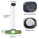preview thumbnail 5 of 5, Bailey‌ 18 in. 30-Watt 1-Light Clear Green Glass Shade Pendant Light With Integrated LED Light, No Bulbs Included - 18 in