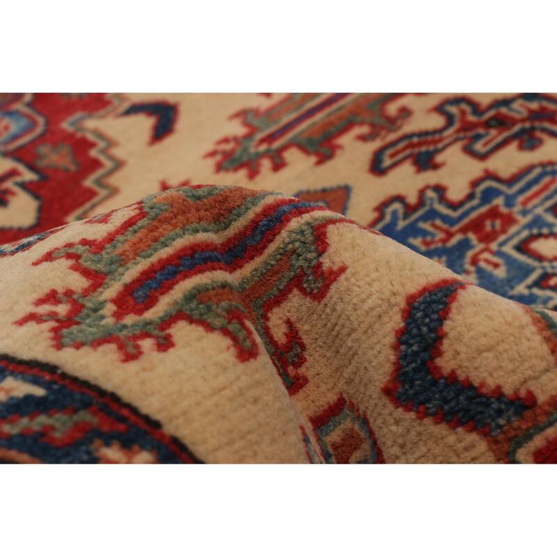 ECARPETGALLERY Hand-knotted Uzbek Ghazni Ivory Wool Rug - 3'2 x 5'0