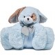 preview thumbnail 1 of 4, Bearington Waggles Blue Dog Plush Lovie, Large Security Blanket 28.5" x 28.5"