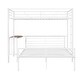 preview thumbnail 19 of 18, Twin Over Full Metal Bunk Bed with Desk, Ladder, White