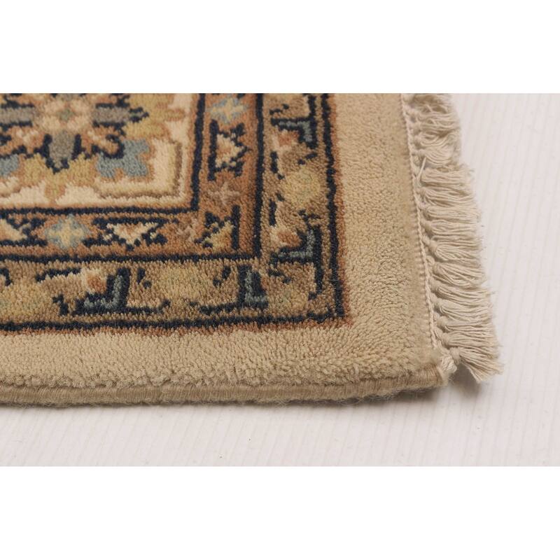 ECARPETGALLERY Hand-knotted Royal Sarough Cream Wool Rug - 5'5 x 7'10
