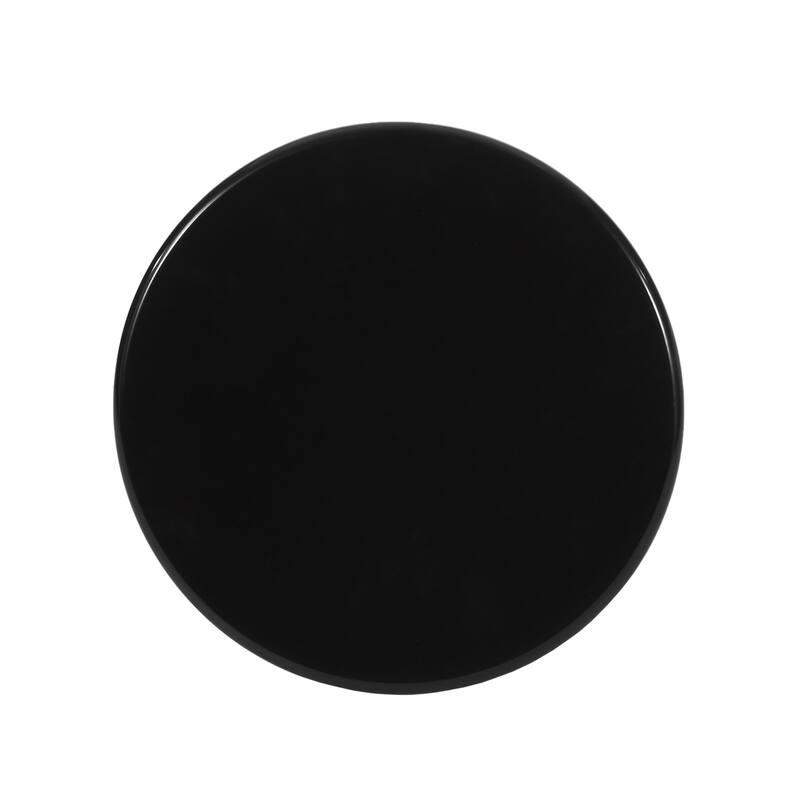 Serenita Outdoor Iron Side Tables with Flared Design, Set of 2, Black - 11.68