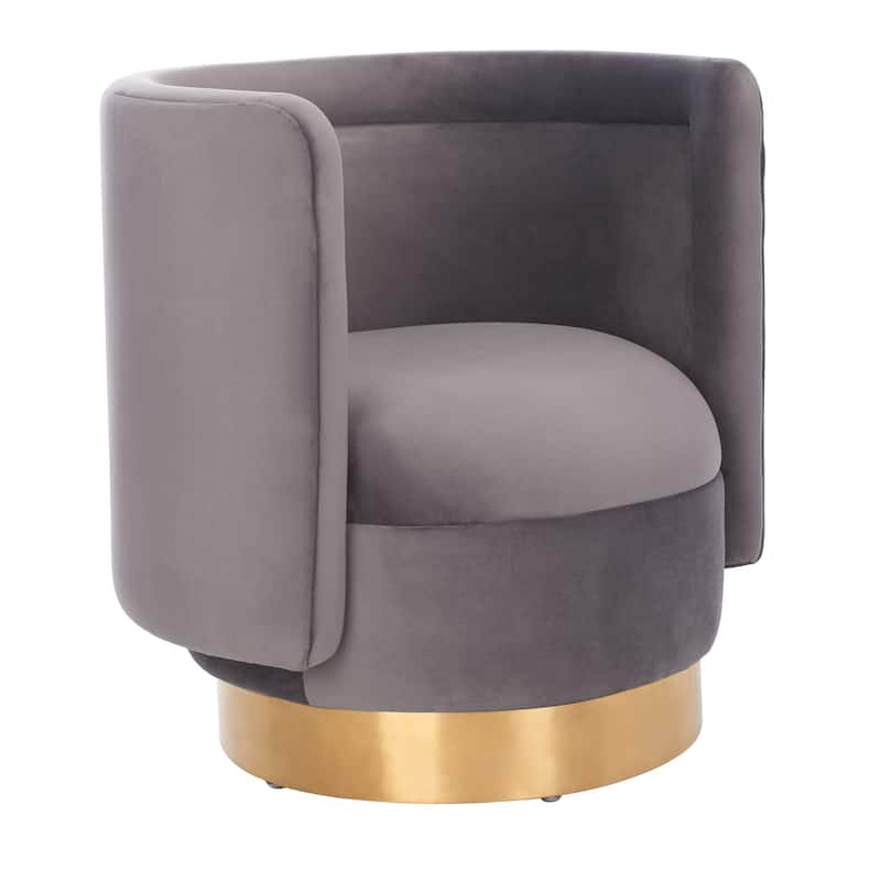 SAFAVIEH Couture Aneeta Swivel Accent Chair - 29.7" W x 27.2" L x 29.7" H - 30Wx27Dx30H