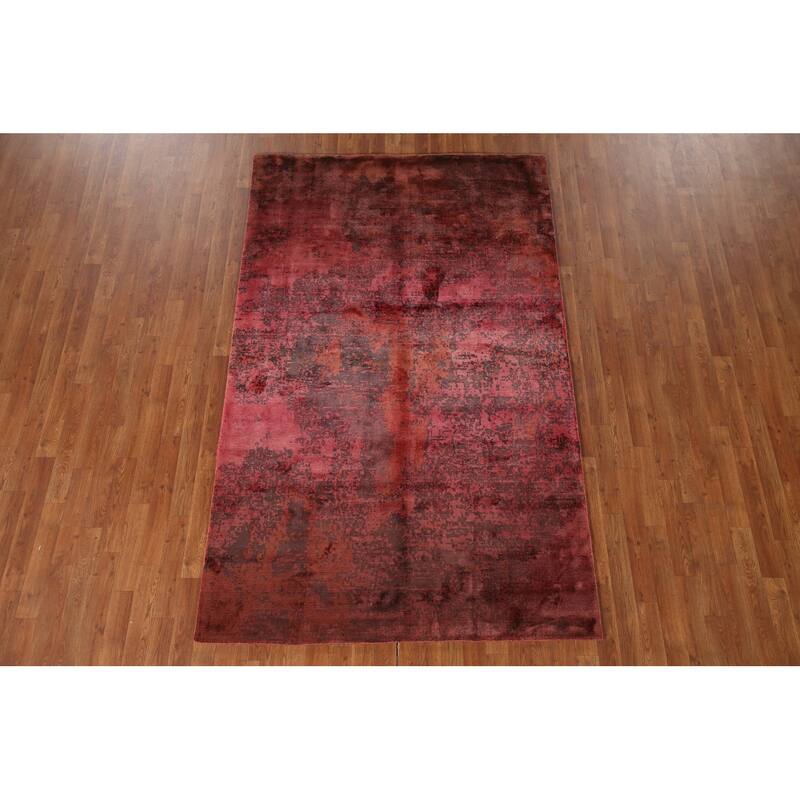 All-Over Abstract Modern Area Rug Handmade Wool Carpet - 5'0"x 8'1"