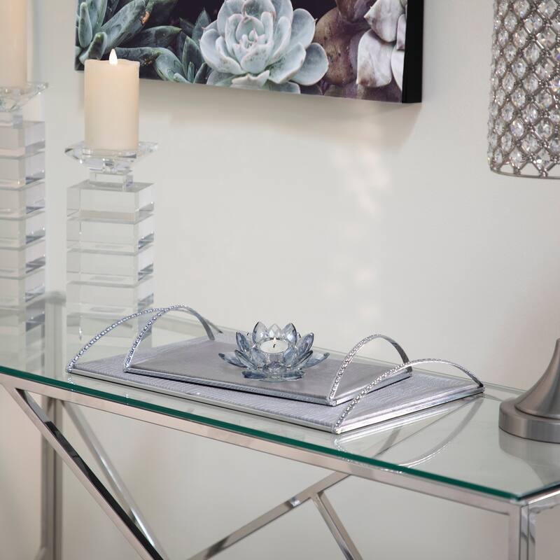 Iridescent Glass Crystal Lotus Votive Candle Holder