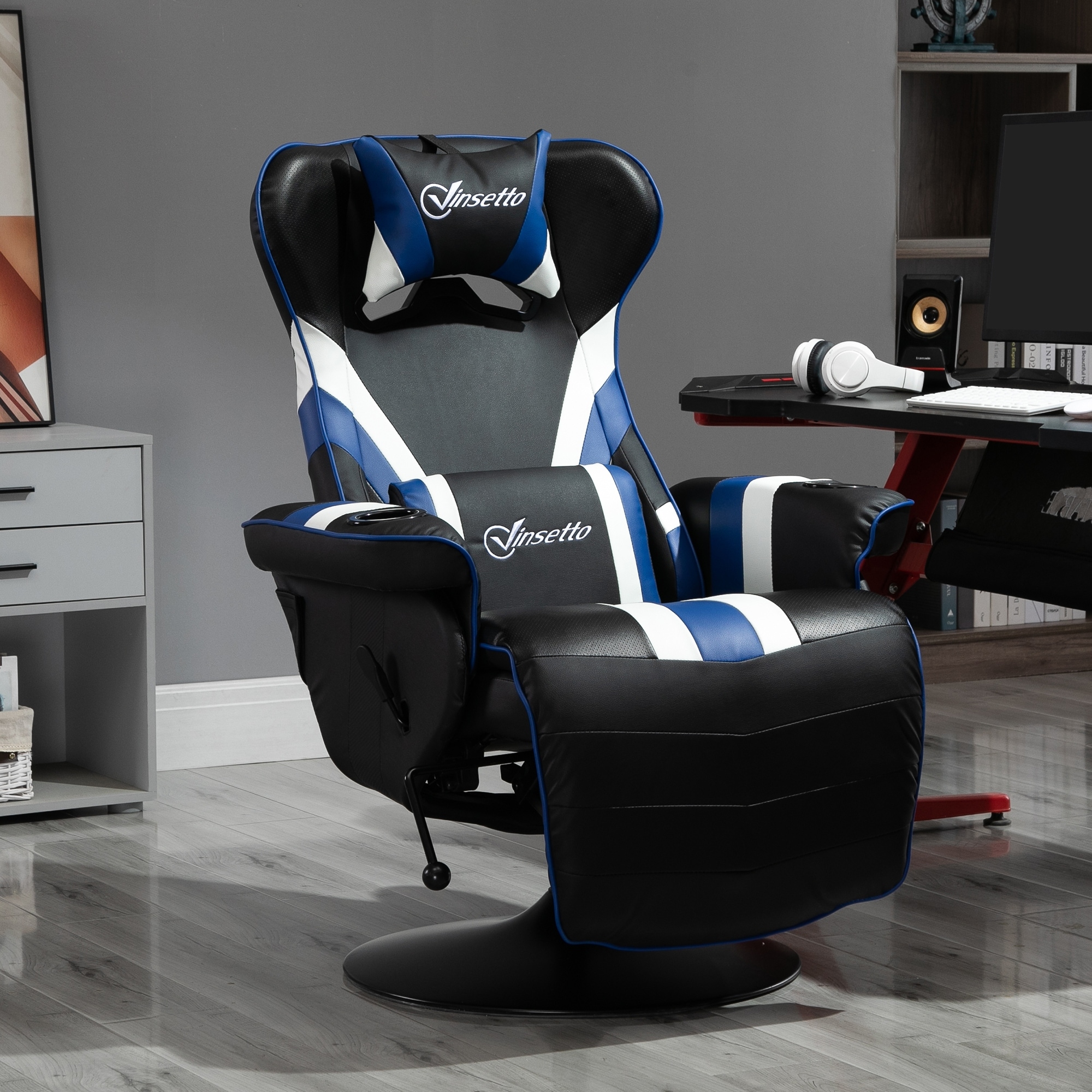 Vinsetto Race Video Game Chair with Reclining Backrest and