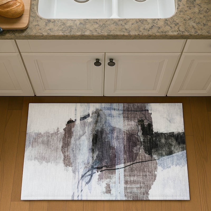 Premium Washable Super Soft Contemporary Chic Mayfield Rug - Brown - 1'8" x 2'6"