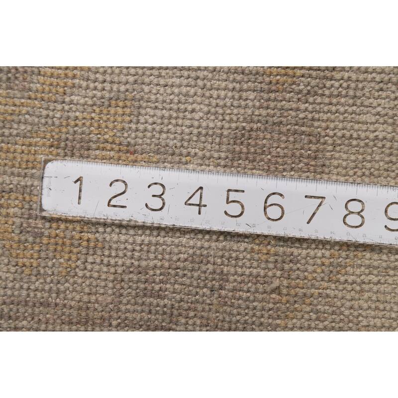 Gray Oushak Large Rug Transitional Handmade Wool Carpet - 12'0" x 15'1"