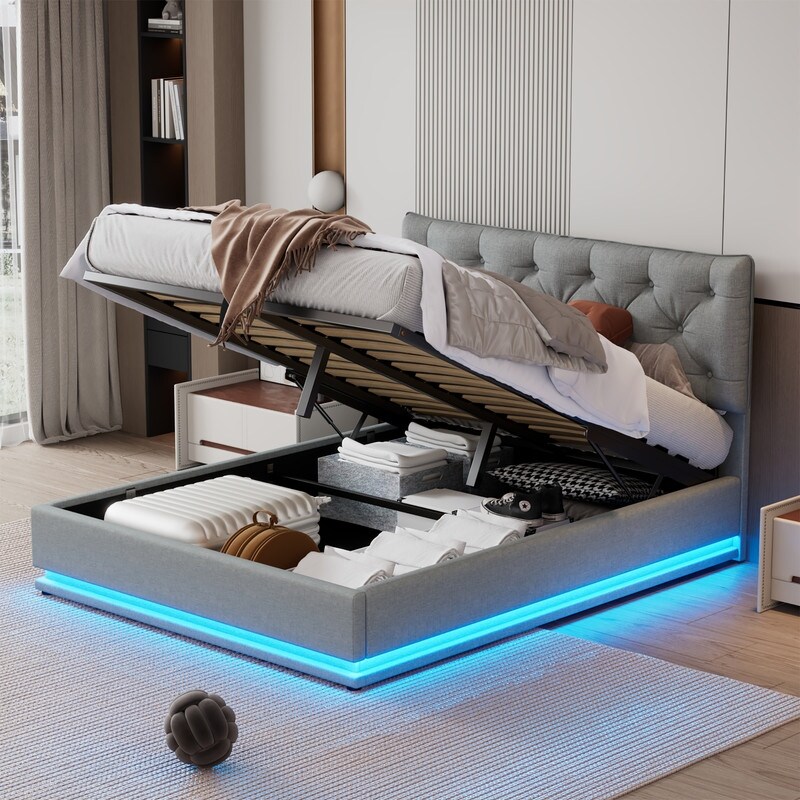 Bed frame top light up