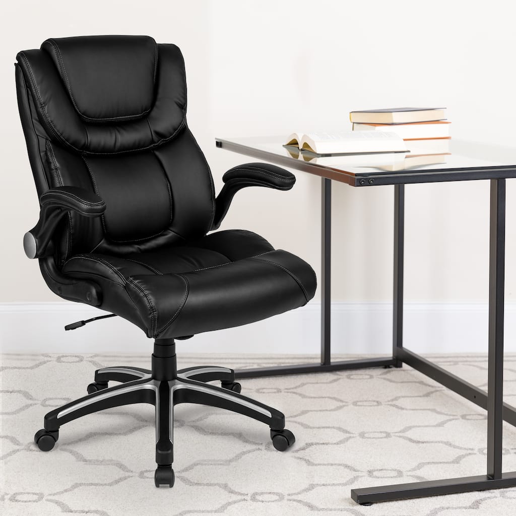 High Back LeatherSoft Executive Swivel Chair with Double Layered Headrest