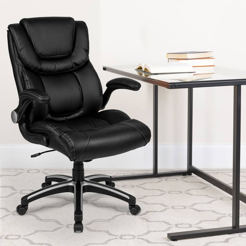 High Back LeatherSoft Executive Swivel Chair with Double Layered Headrest