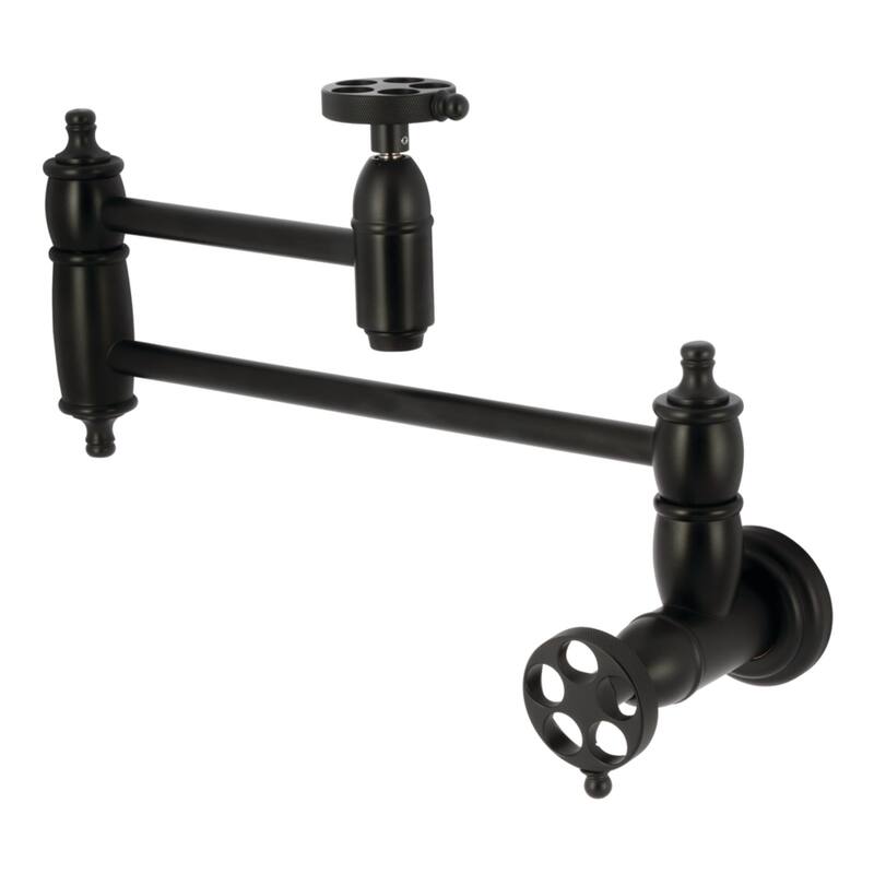 Wendell Two-Handle 1-Hole Wall Mount Pot Filler Faucet