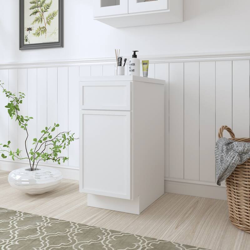 Vanity Art 15" Freestanding Single Base Storage Cabinet with Soft Close Door