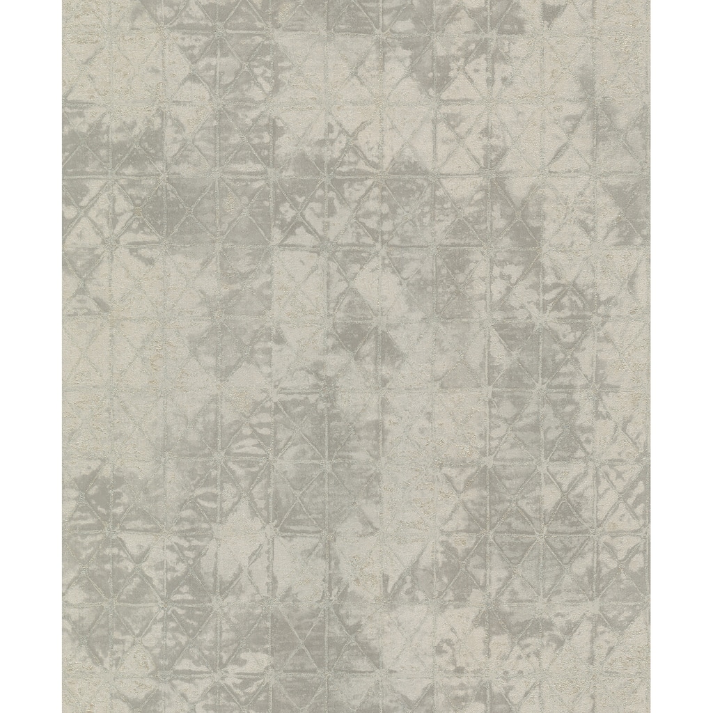 A-Street Prints Odell Silver Antique Tiles Wallpaper