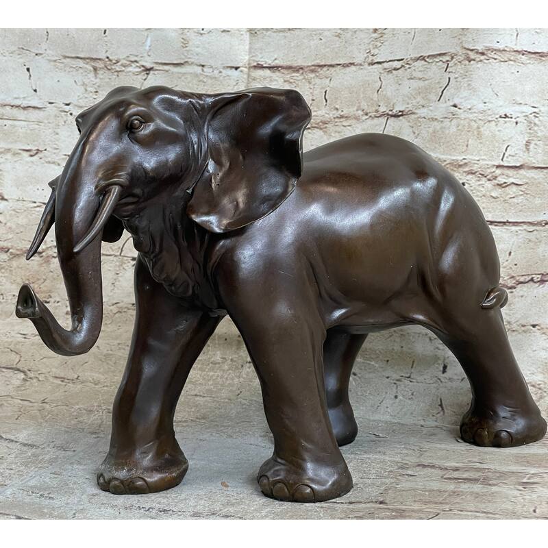 Happy Lucky Imitative Elephant Bronze Statue Figure By Barye Sculpture Hot Cast Art Decor