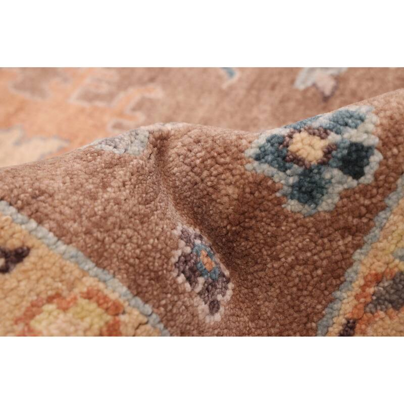 ECARPETGALLERY Hand-knotted Modern Oushak Brown Wool Rug - 9'0 x 12'0